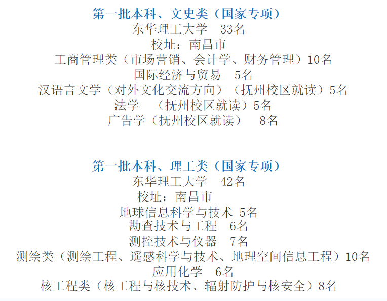 东华理工大学2023年国家专项招生计划(江西省).jpg